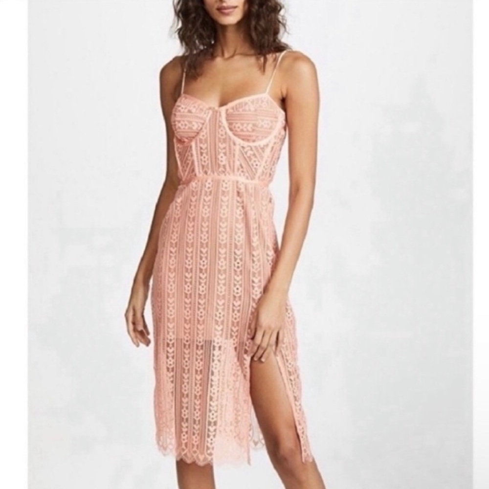 NWOT FOR LOVE & LEMONS DAKOTA PEACH LACE SMALL